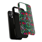 Rosemaling Tough iPhone 16 Pro Max Case – exploded side view showing dual-layer construction