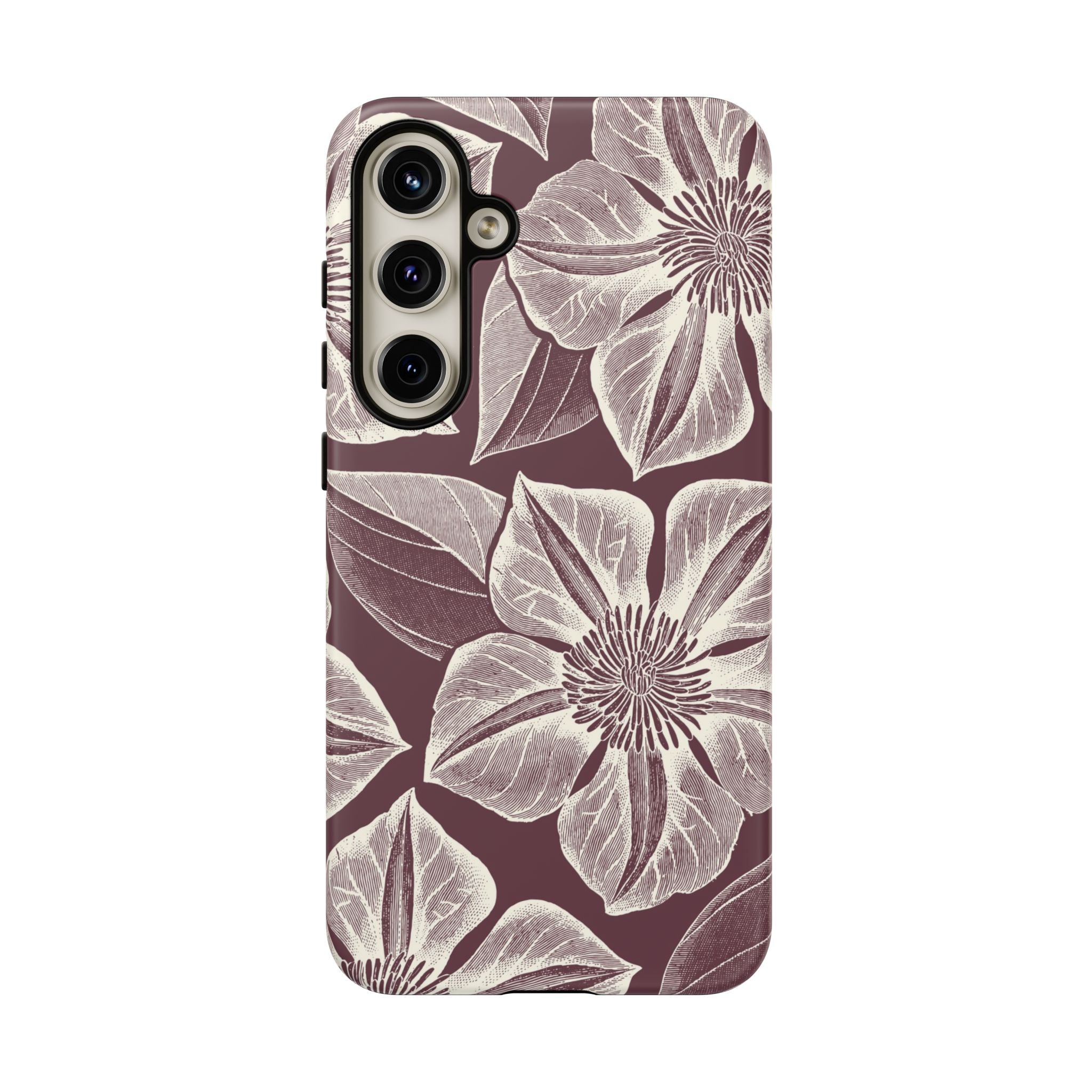 Vintage Bloom Burgundy Samsung Case