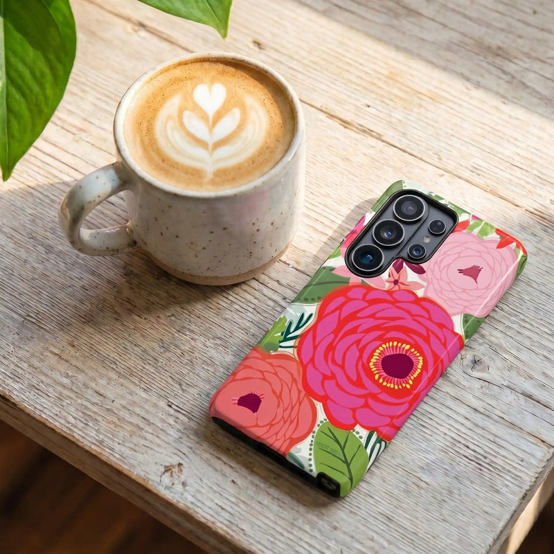 Bloomerie Fuchsia Samsung Case lifestyle