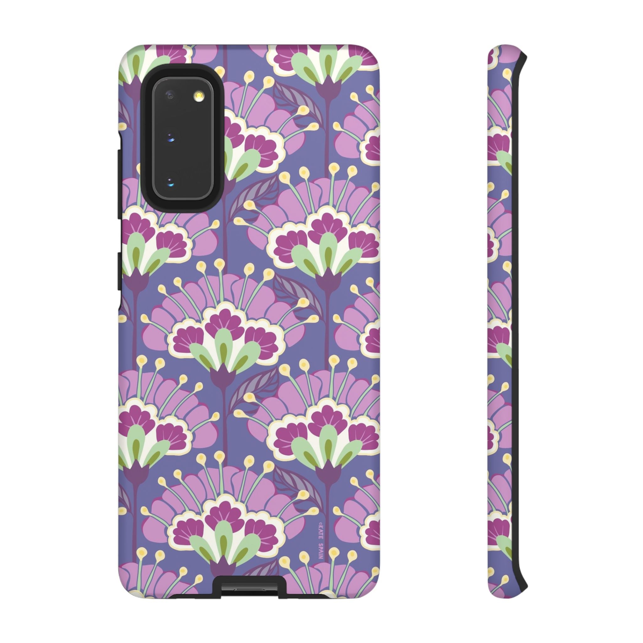 Luxury Lantern Flower Samsung Galaxy S20 Case – Matte | mauve, purple, lime green floral print