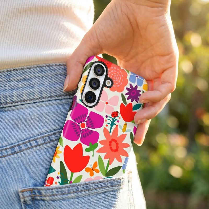 Happy Blooms Samsung Case lifestyle