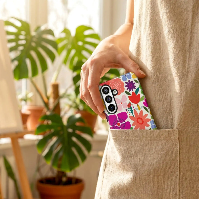 Happy Blooms Samsung Case lifestyle