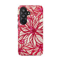 Poinsettia Samsung Galaxy S26 Case – Glossy | cream, red, pink poinsettia botanical print
