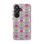Luxury Butterfly Samsung Galaxy S25 Ultra Case – Matte | cream, magenta, periwinkle butterfly floral print