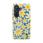 Luxury Shasta Samsung Galaxy S25 Ultra Case – Glossy | blue, yellow, white daisy floral print
