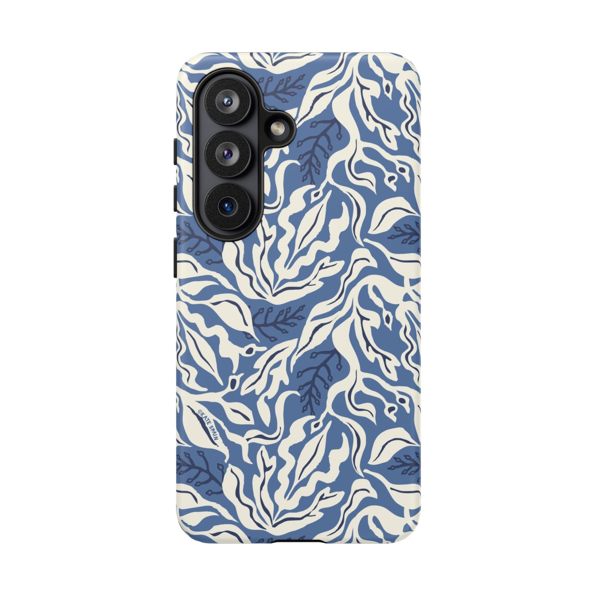 Luxury Ocean Tides Samsung Galaxy S25 Ultra Case – Matte | blue and white tidal bed ocean print