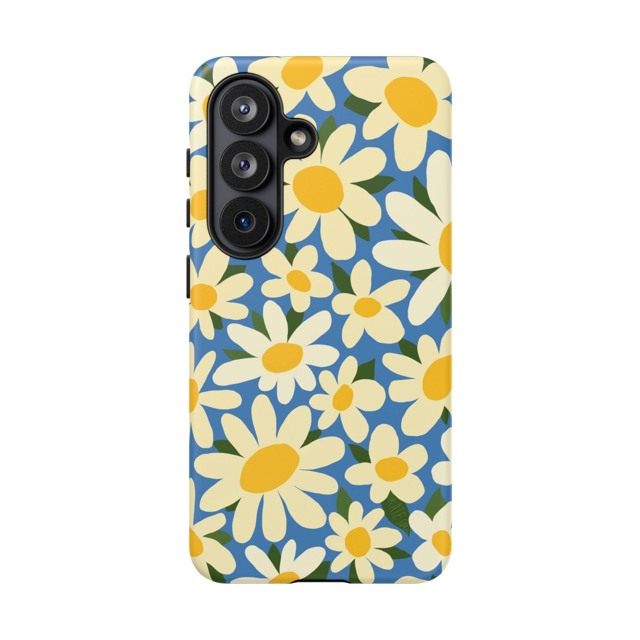 Luxury Shasta Samsung Galaxy S26 Case – Matte | blue, yellow, white daisy floral print