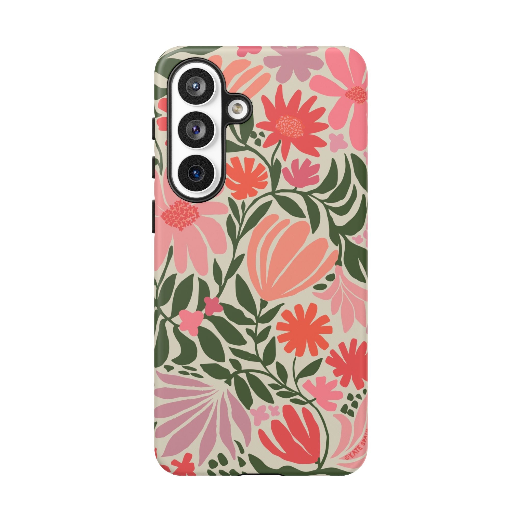 Luxury Botanica Samsung Galaxy S26 Plus Case – Matte | cream, coral, pink botanical wildflower print
