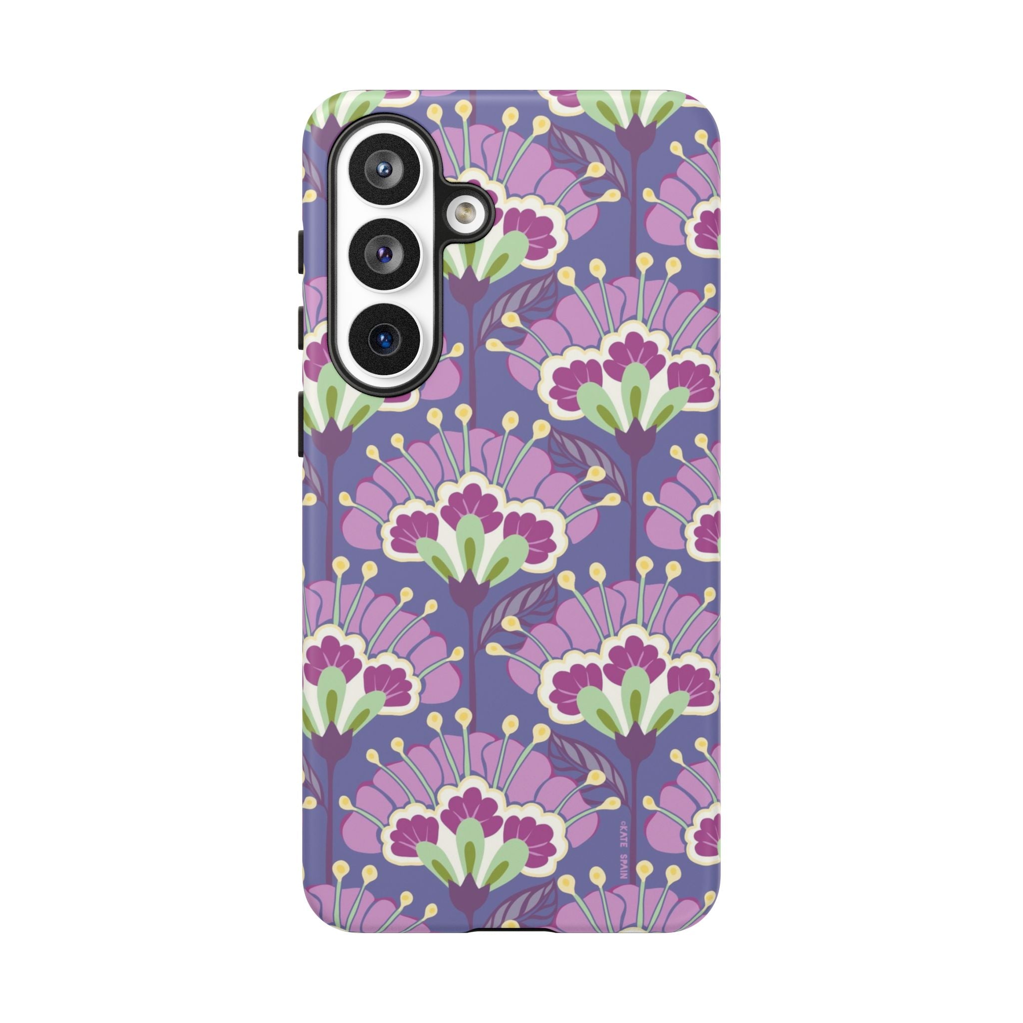 Luxury Lantern Flower Samsung Galaxy S26 Plus Case – Matte | mauve, purple, lime green floral print