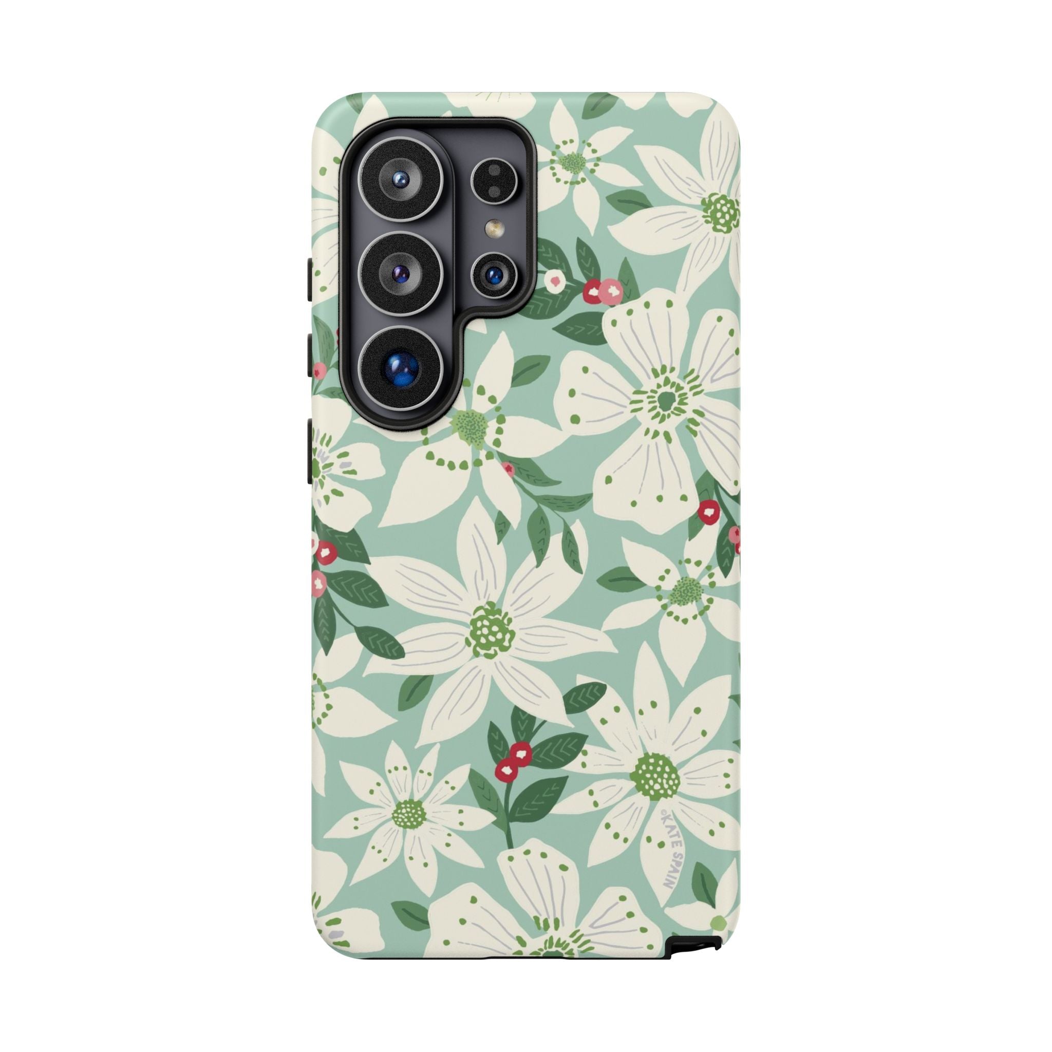 Gardenia Samsung Galaxy S26 Ultra Case – Matte | white, cream, green gardenia botanical print