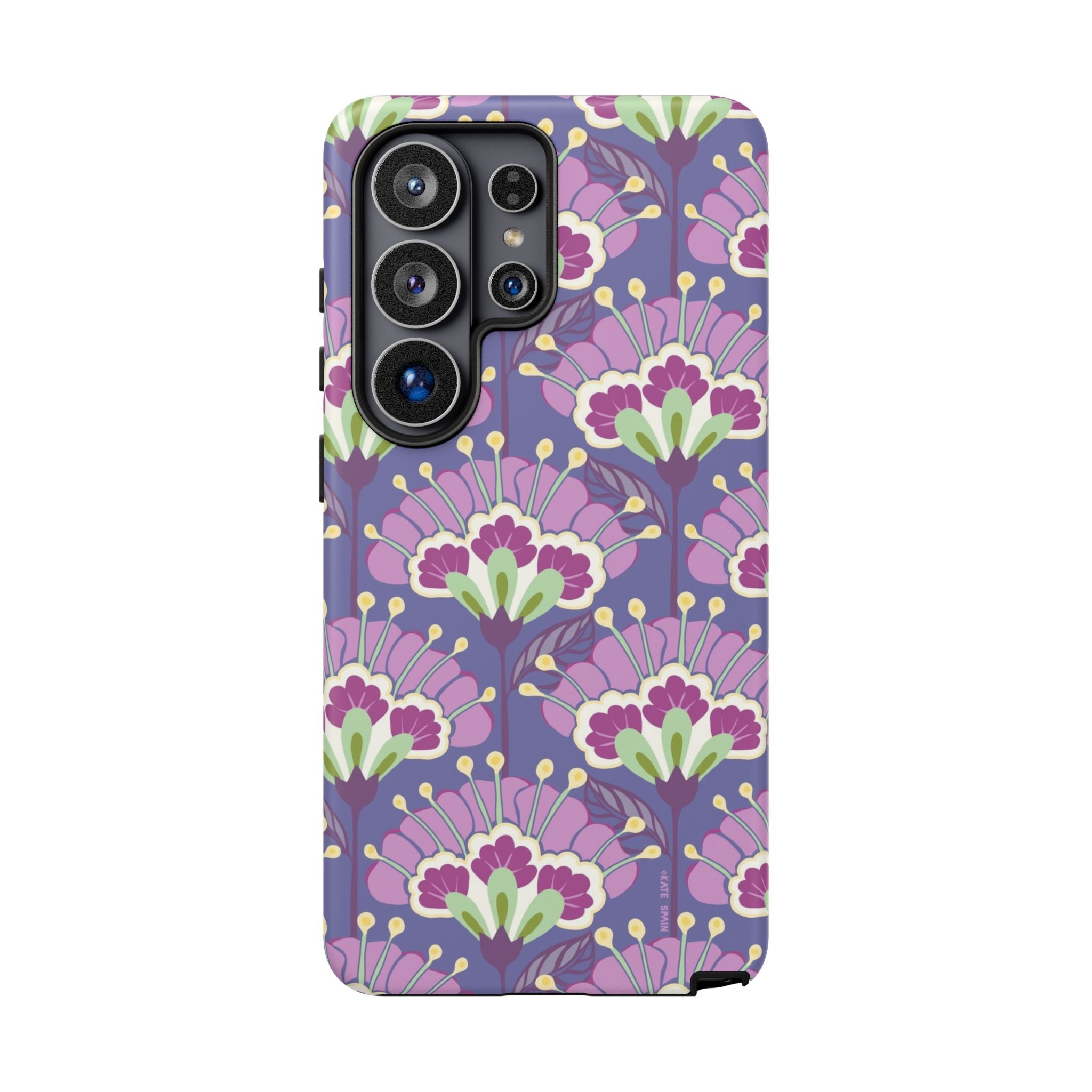 Luxury Lantern Flower Samsung Galaxy S26 Ultra Case – Matte | mauve, purple, lime green floral print