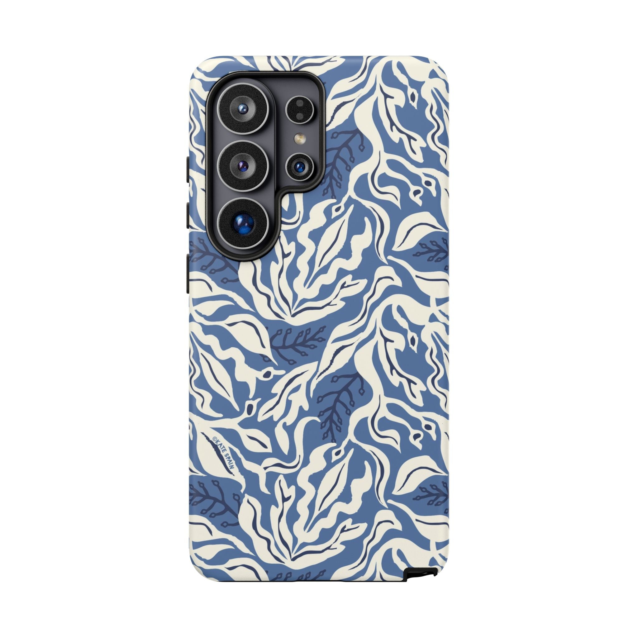 Luxury Ocean Tides Samsung Galaxy S26 Ultra Case – Matte | blue and white tidal bed ocean print