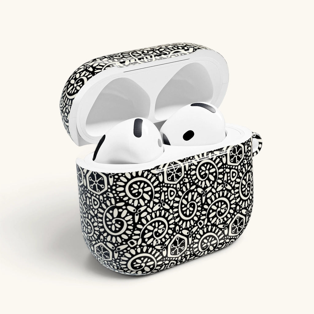 Canto Swirls Black AirPods Case