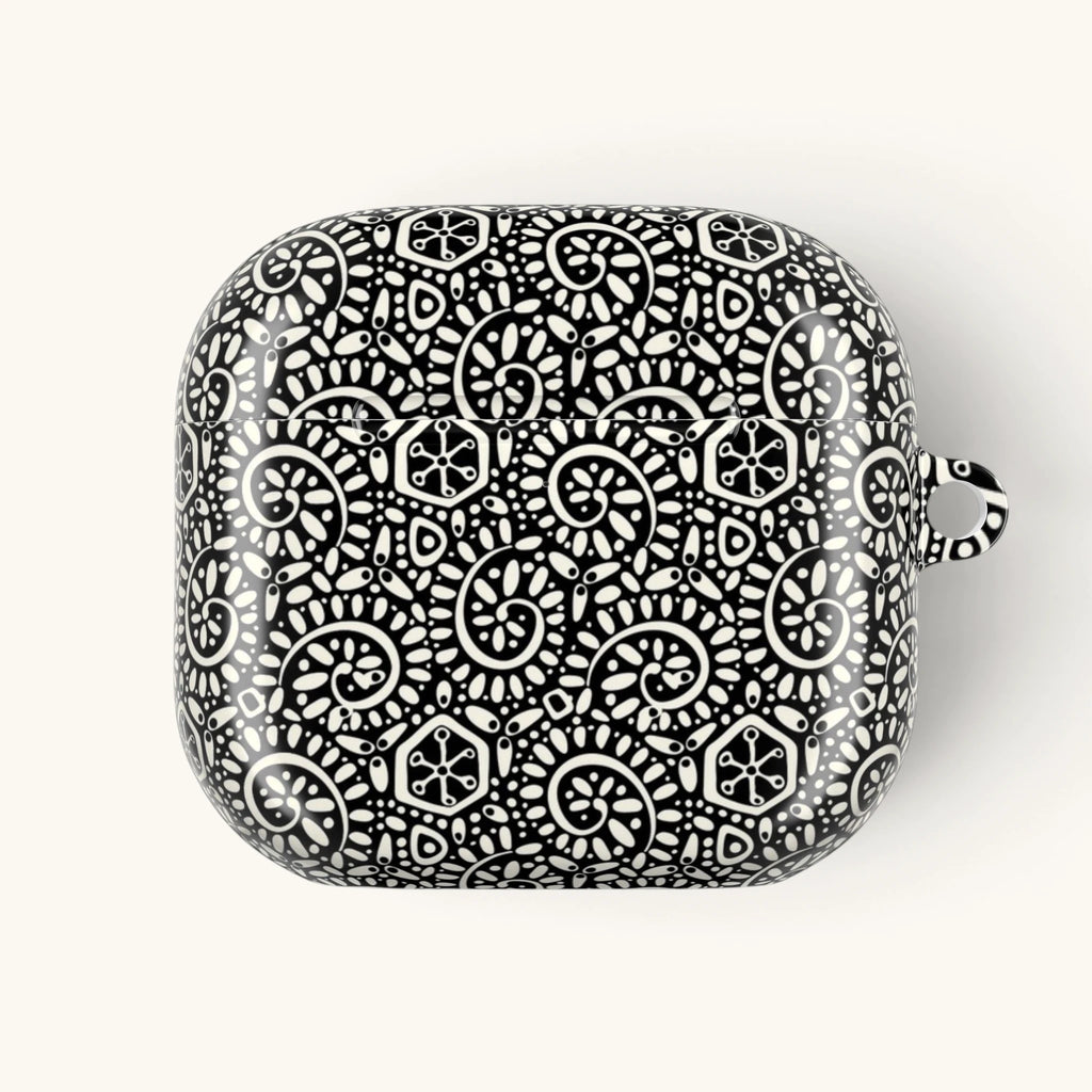 Canto Swirls Black AirPods Case
