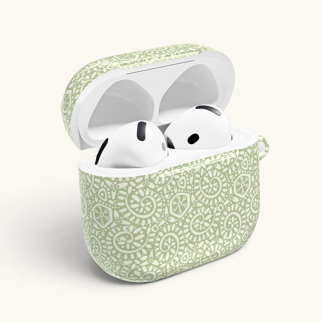 Canto Swirls Pastel Sage AirPods Case