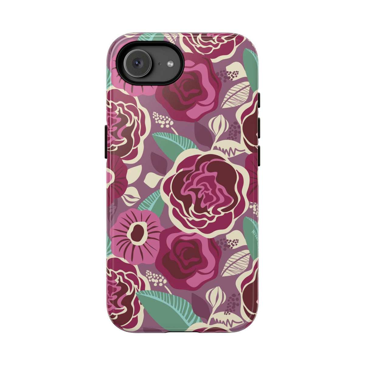 Tea Rose Burgundy iPhone Case
