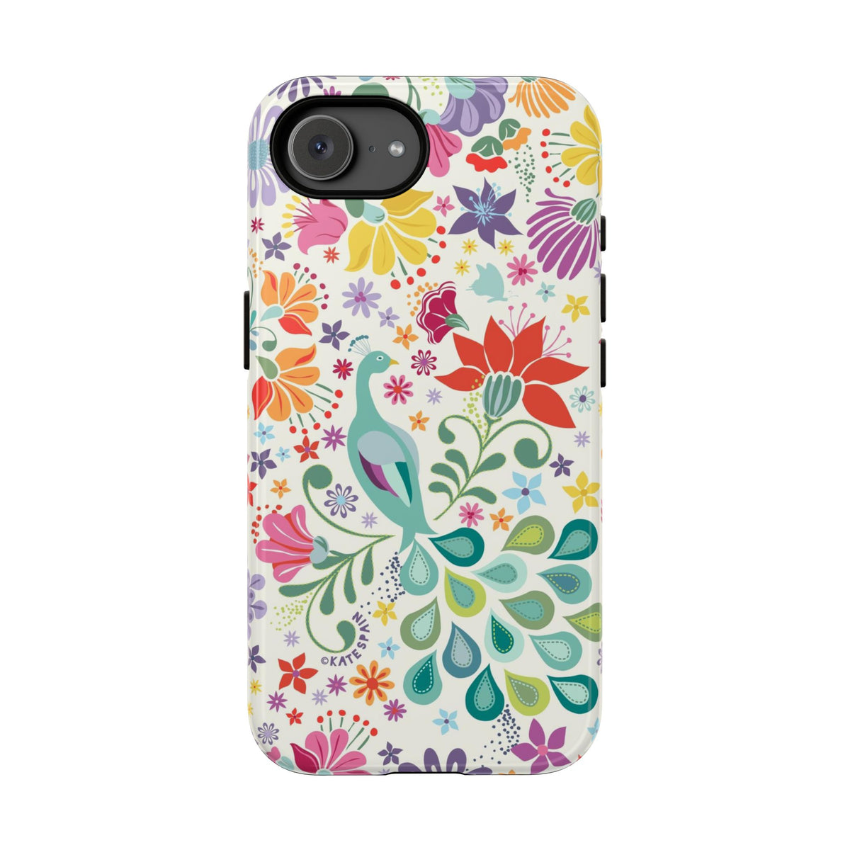 Peacock Sanctuary Ivory iPhone Case