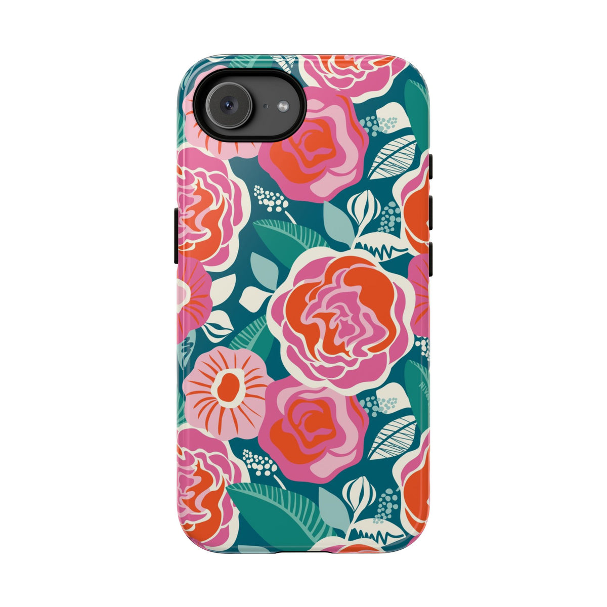 Tea Rose Teal iPhone Case
