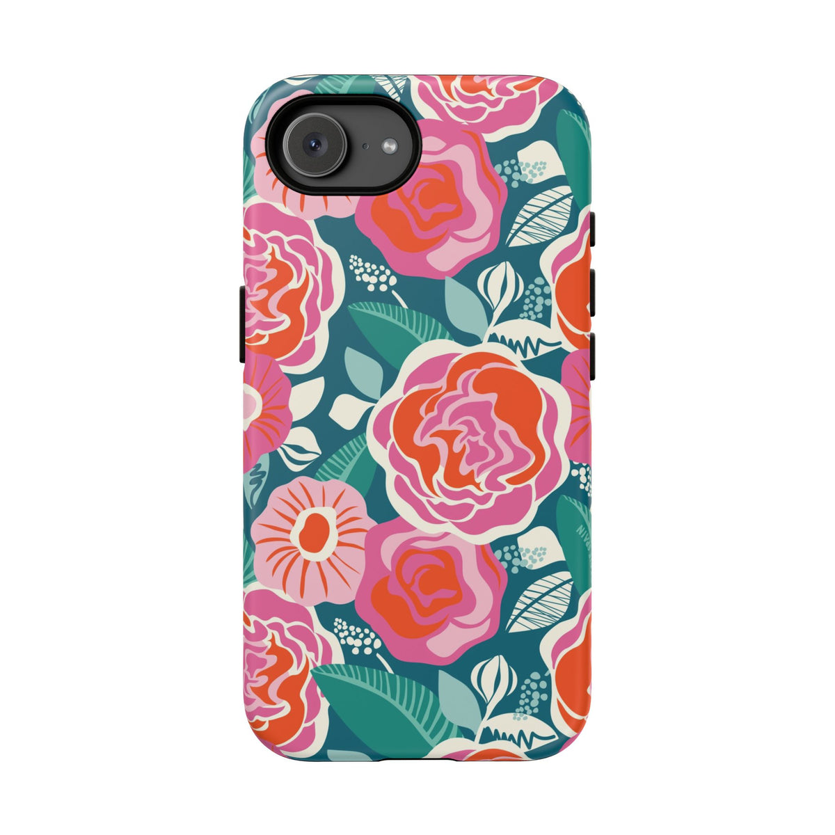 Tea Rose Teal iPhone Case
