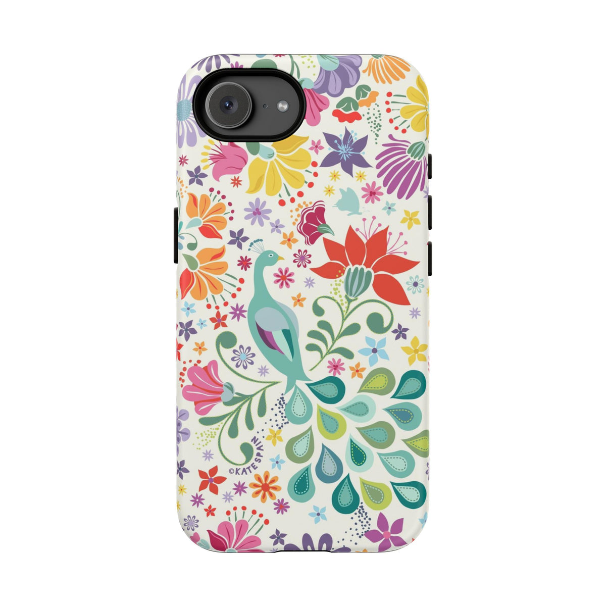 Peacock Sanctuary Ivory iPhone Case