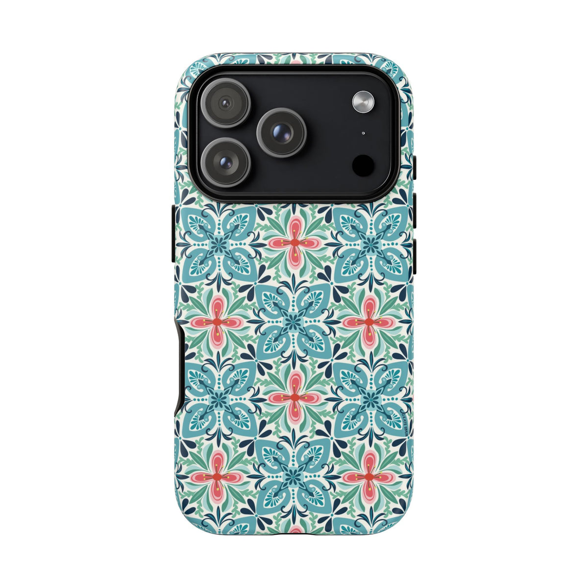 Stonecrop Tough iPhone 18 Pro Case – Matte | sage, cream, blush botanical succulent print