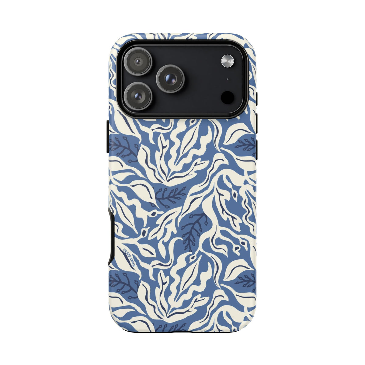 Ocean Tides Tough iPhone 18 Pro Max Case – Matte | blue and white tidal bed ocean print