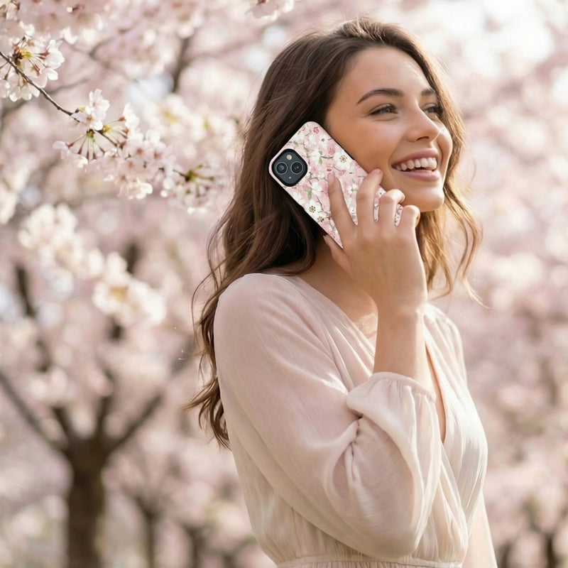 Pink Cherry Blossom iPhone Case lifestyle