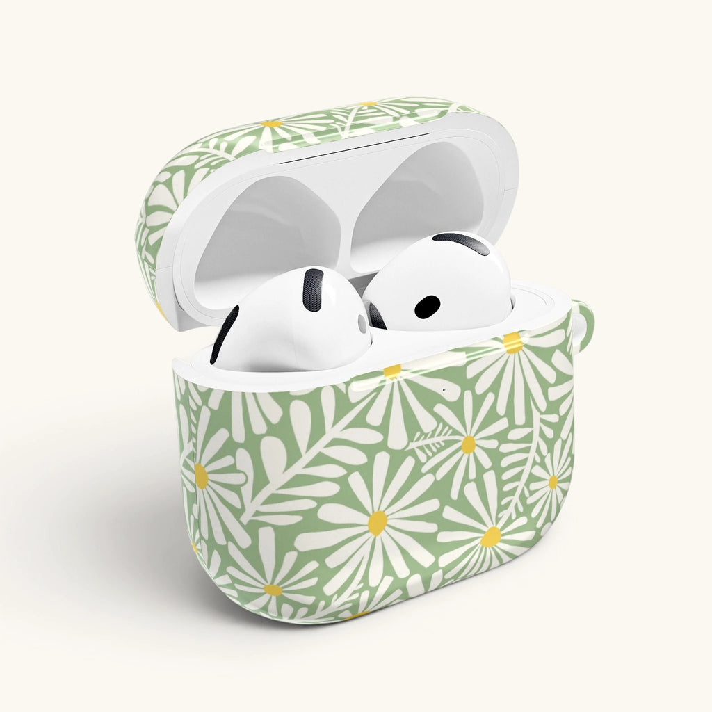 Montauk Daisy Meadow Green AirPods Case