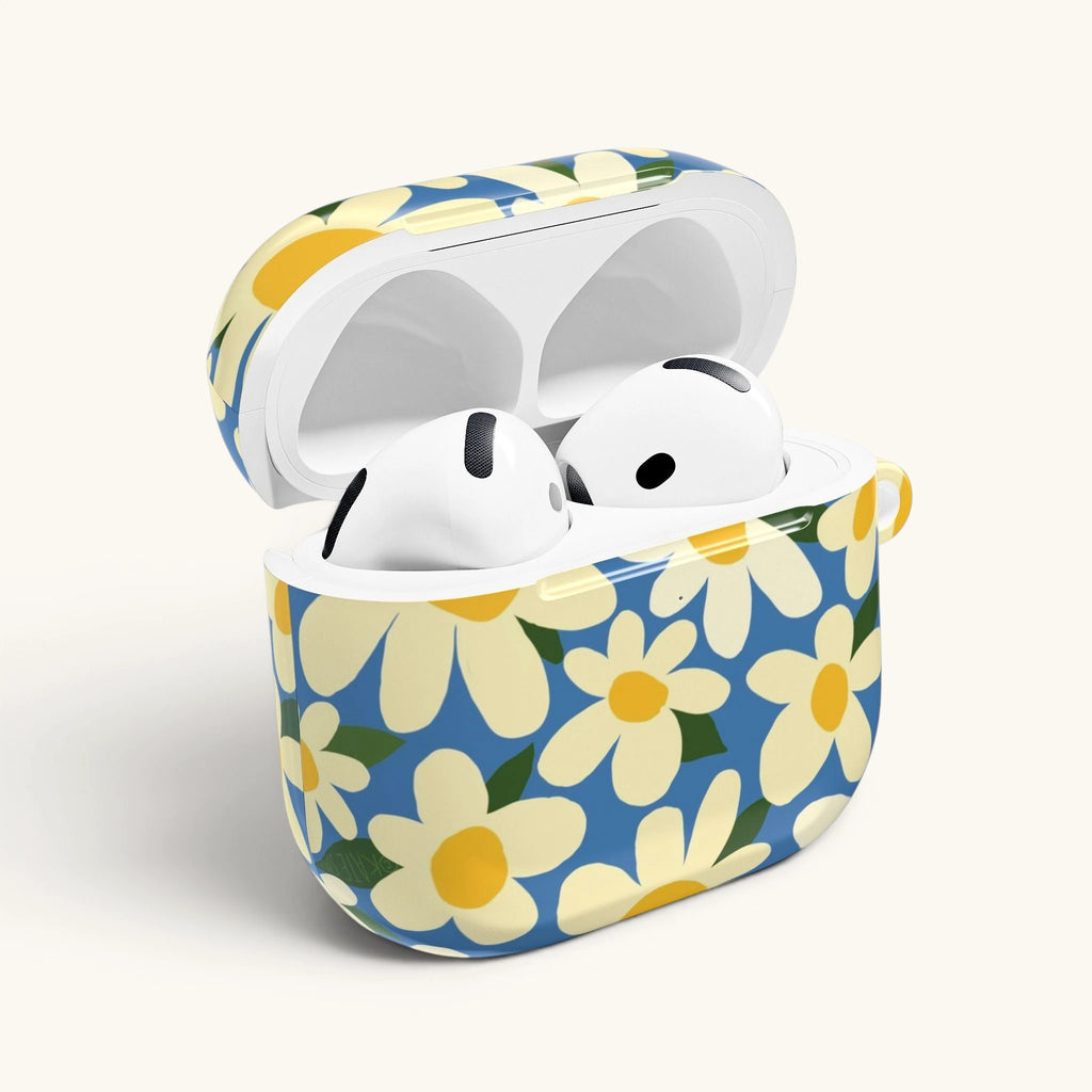 Shasta Daisy Blue AirPods Case