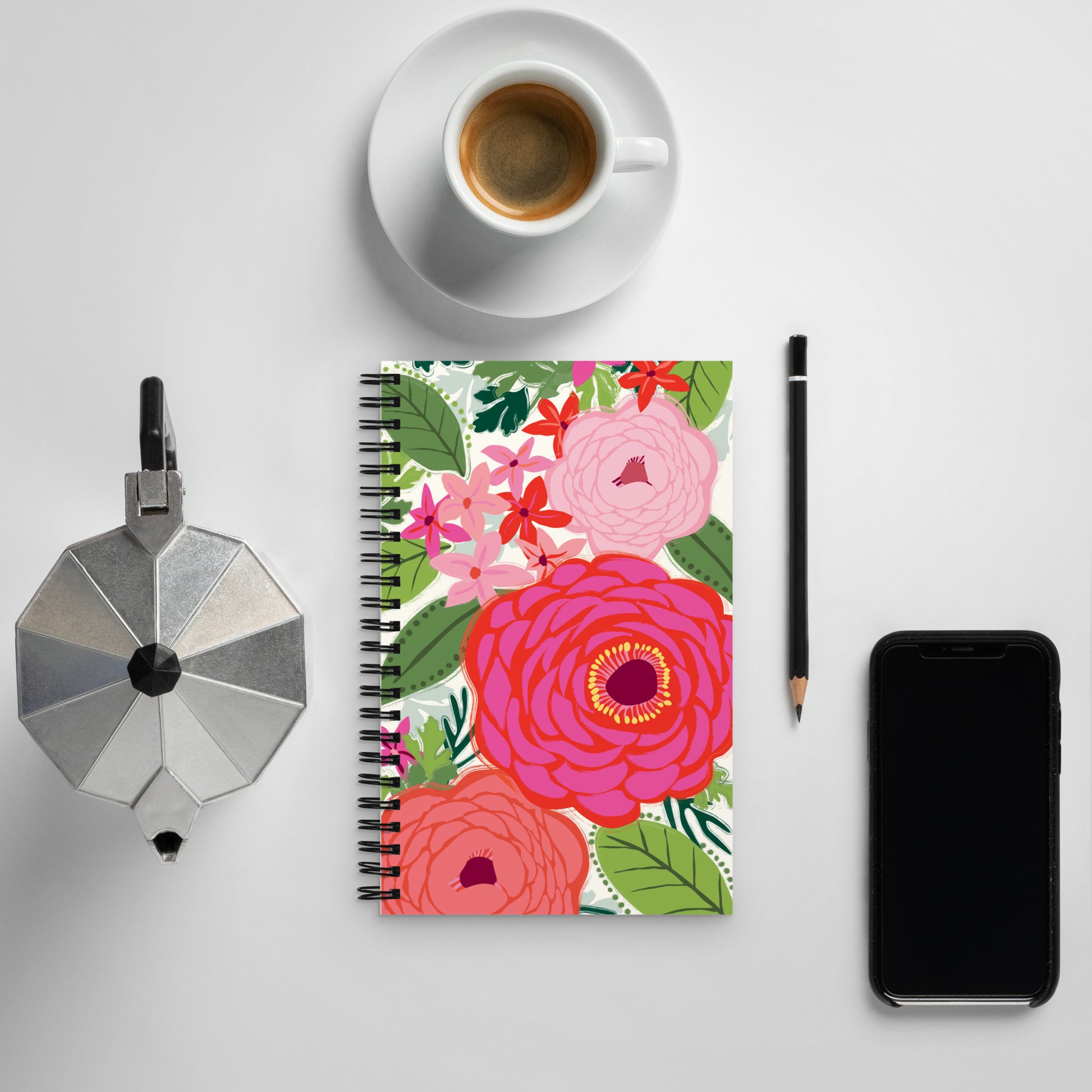 Buttercup Spiral Notebook Bold Flowers