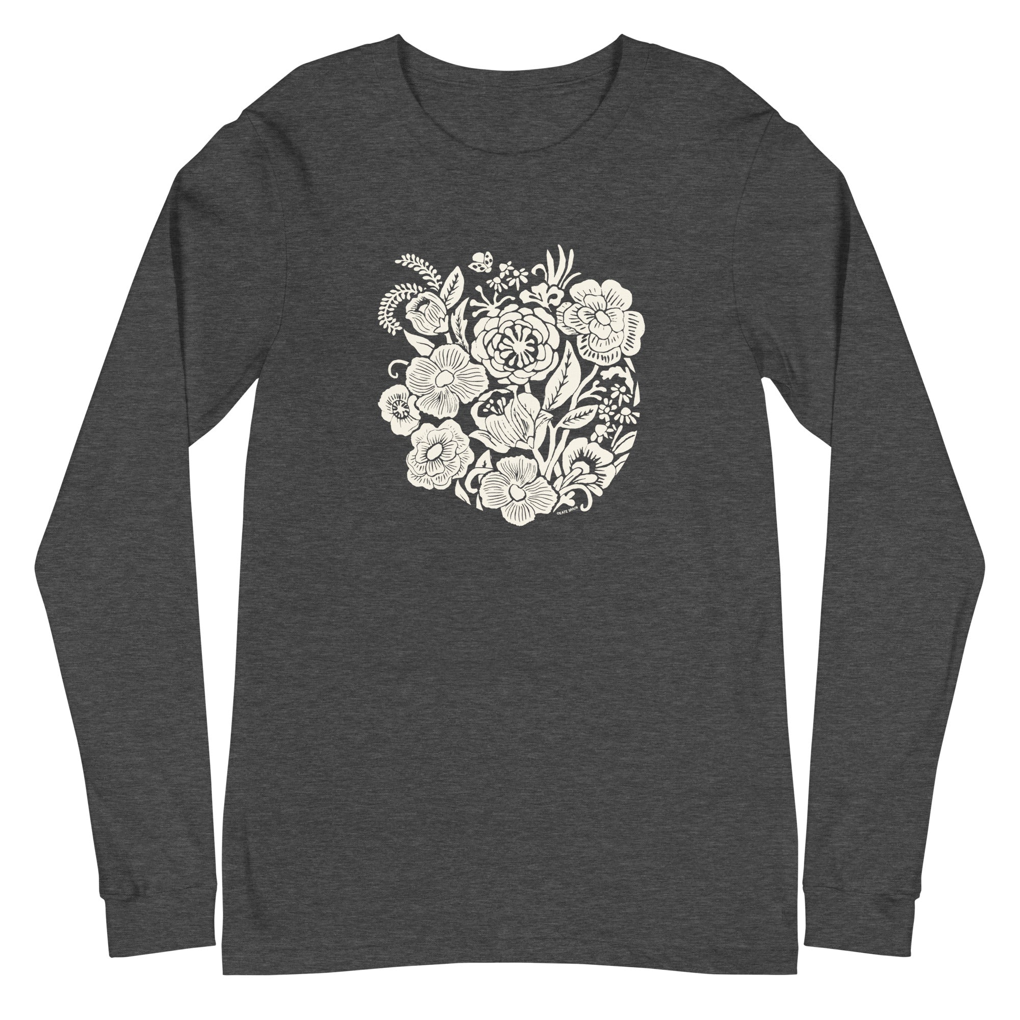 Meadowsweet Long Sleeve T-Shirt Dark Grey Heather