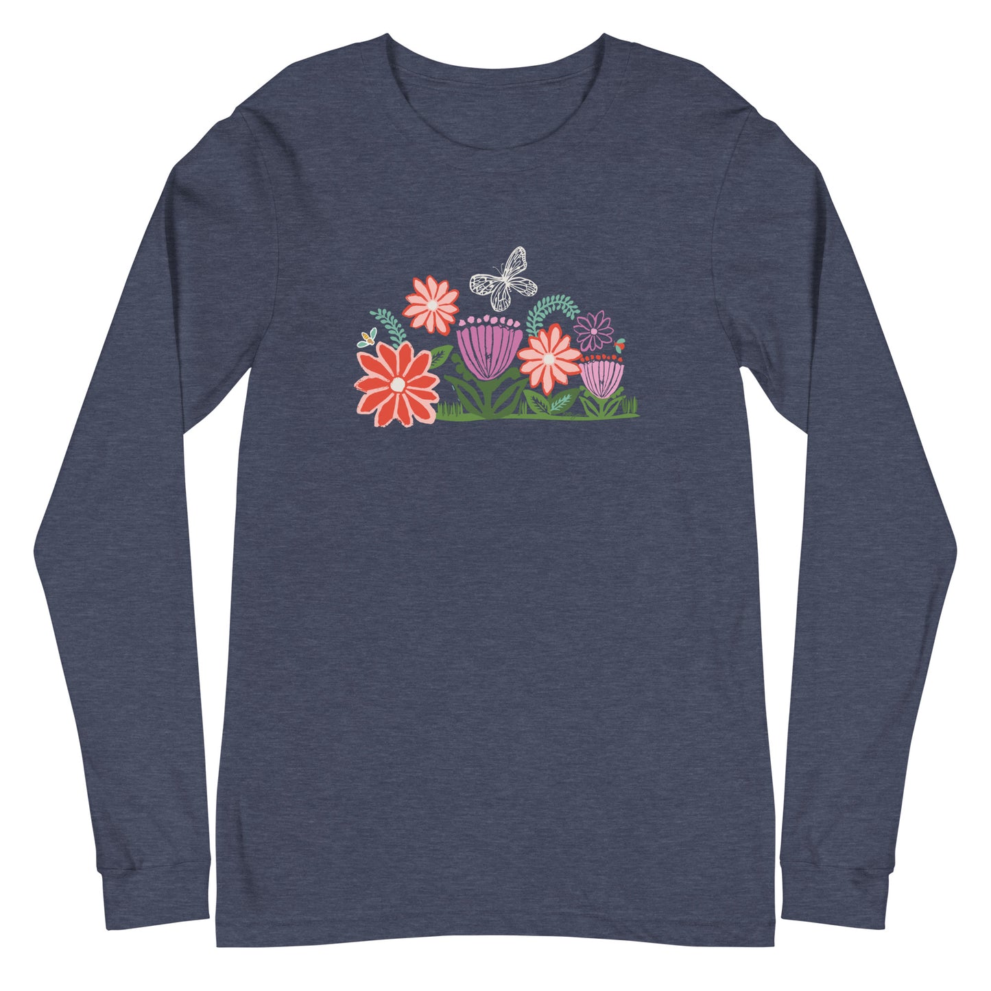 Bloom Long Sleeve T-Shirt Heather Navy