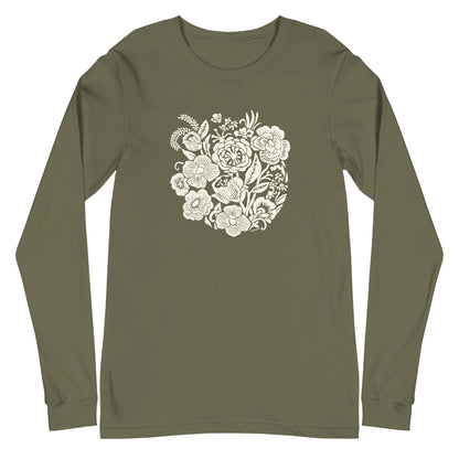 Meadowsweet Long Sleeve T-Shirt Olive Green