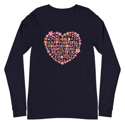 Be You Long Sleeve T-Shirt Navy