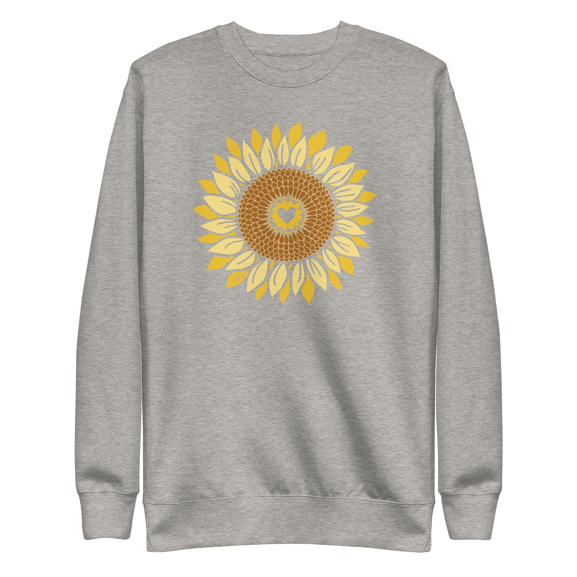 Sunflowers in My Heart Crewneck Sweatshirt Athletic Heather