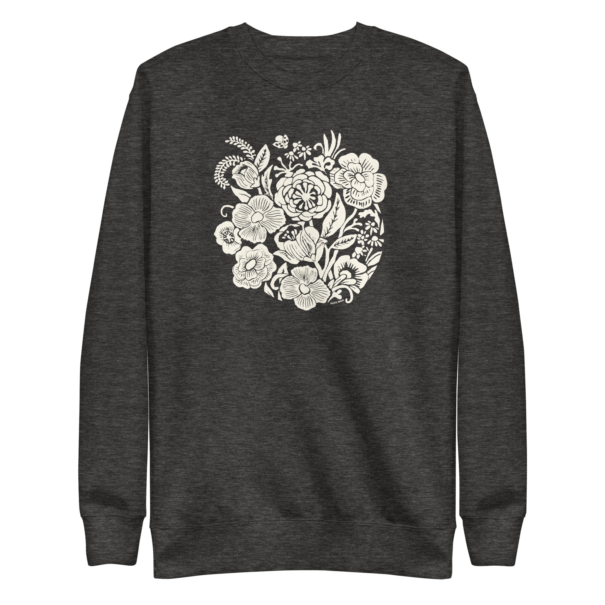 Meadowsweet Crewneck Sweatshirt Dark Grey Heather