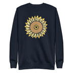Sunflowers in My Heart Crewneck Sweatshirt Navy