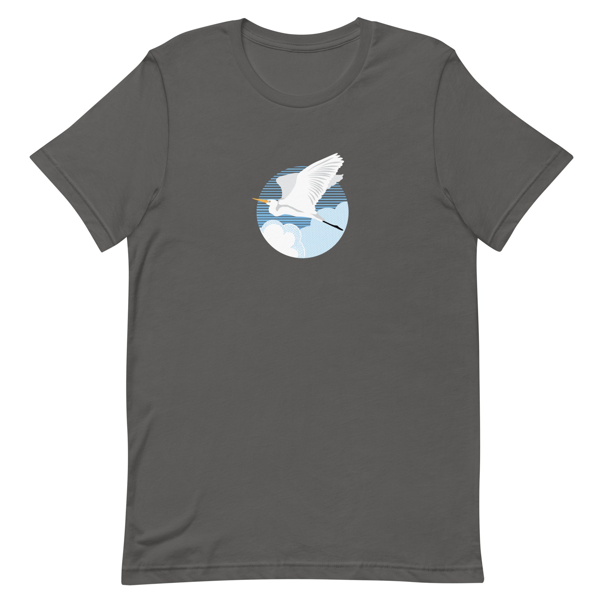Fly Great Egret T-Shirt Graphite