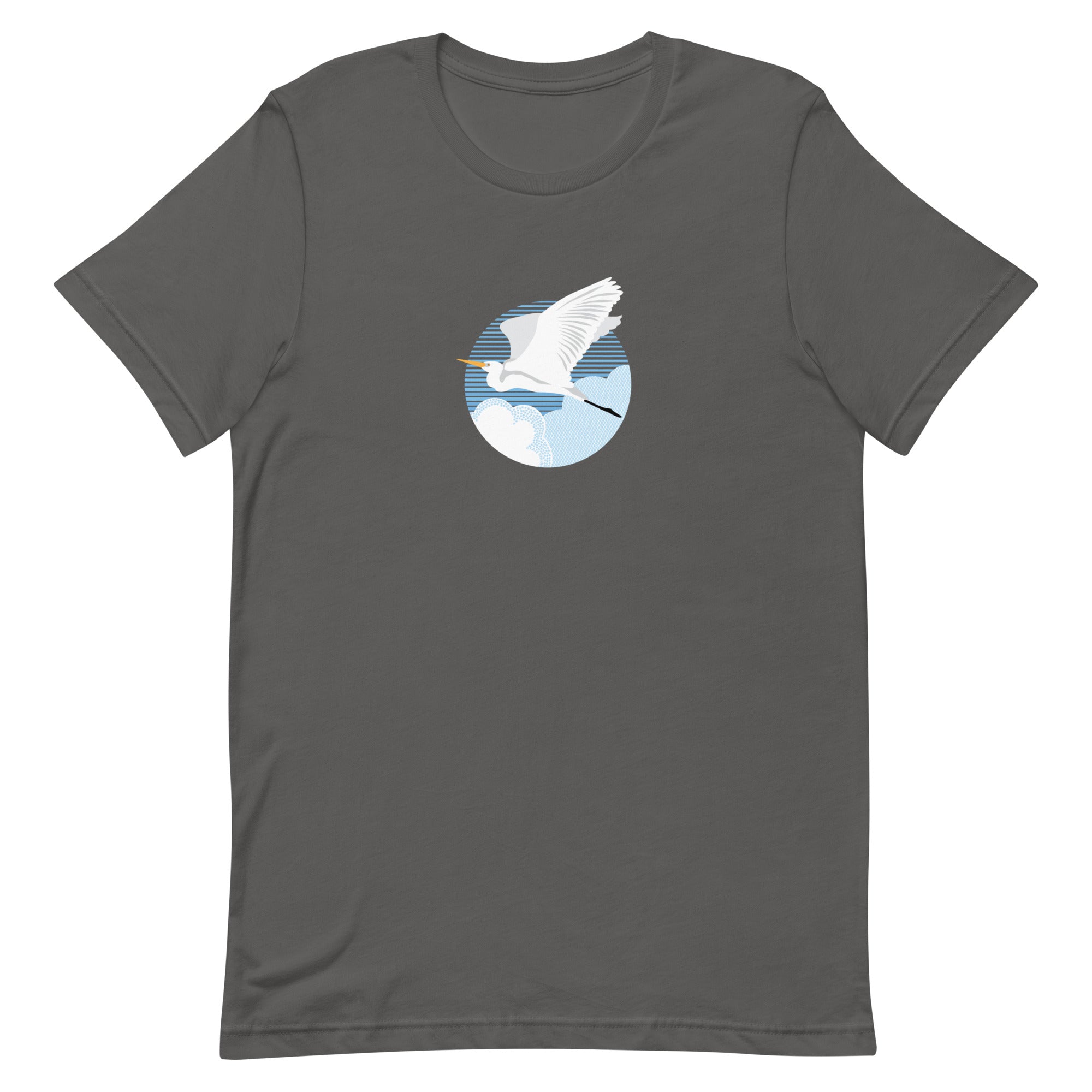 Fly Great Egret T-Shirt Graphite