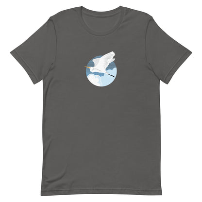 Fly Great Egret T-Shirt Graphite