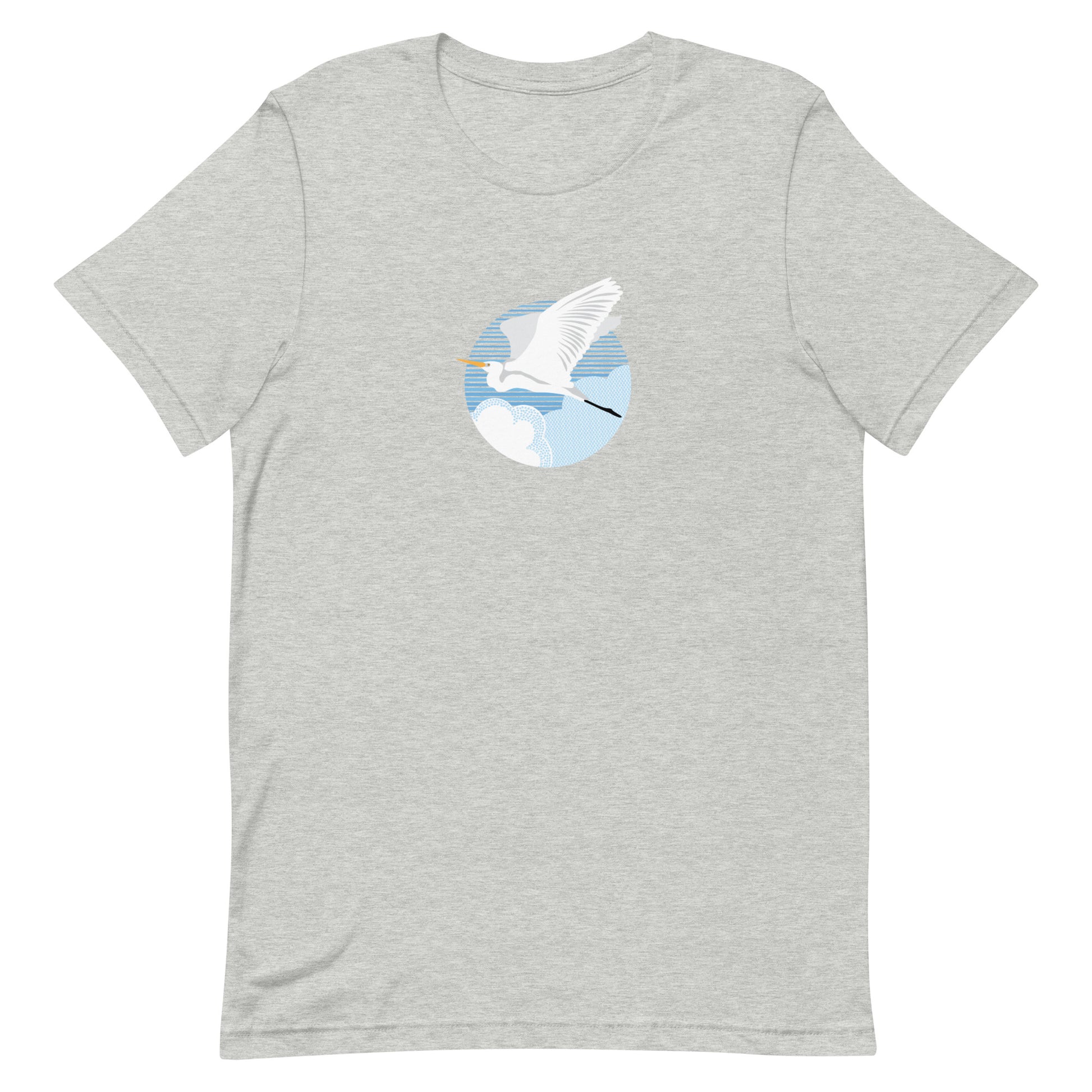 Fly Great Egret T-Shirt Athletic Heather