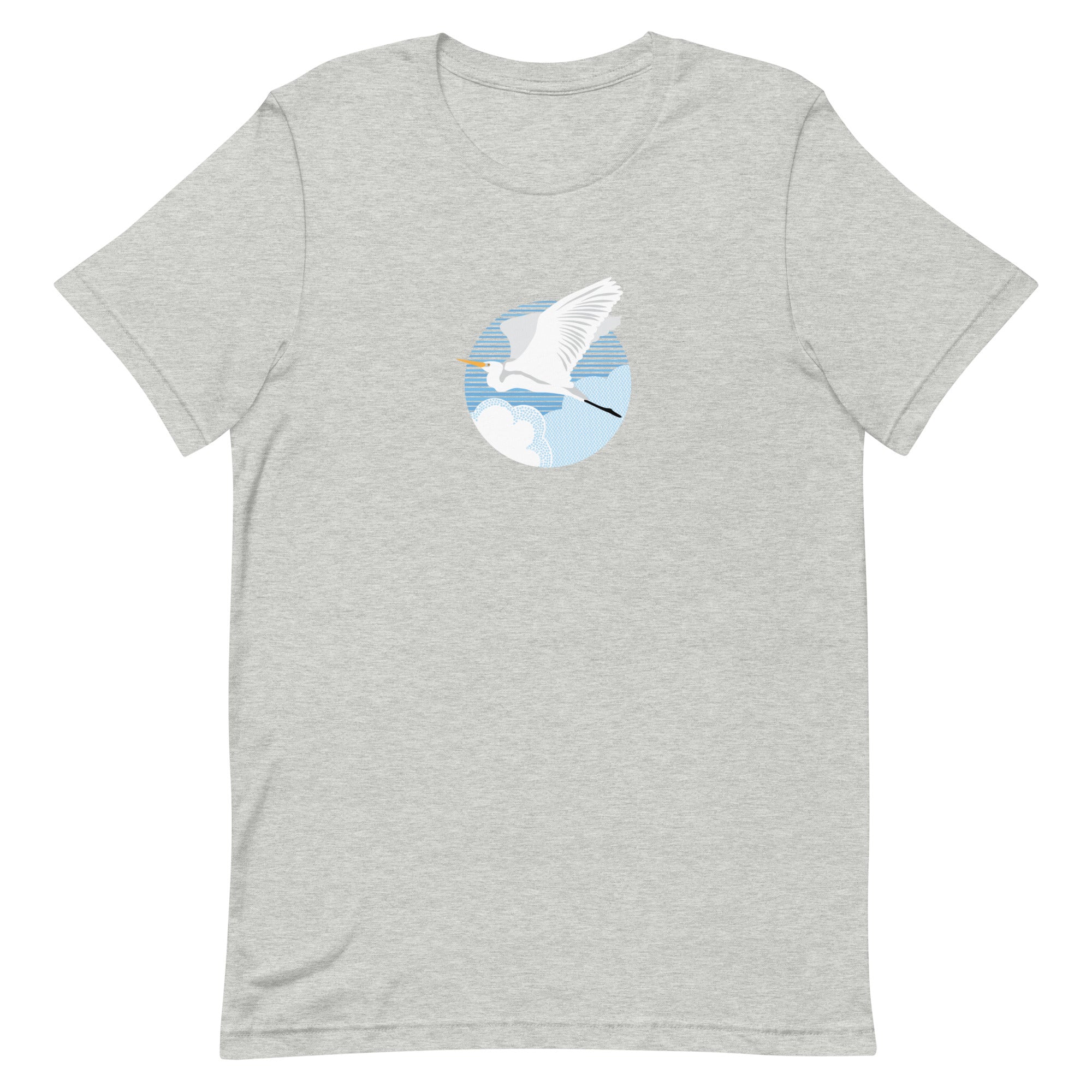 Fly Great Egret T-Shirt Athletic Heather
