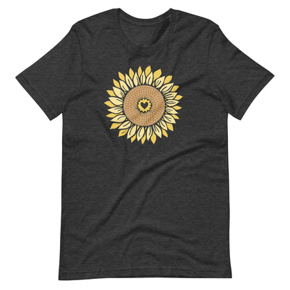 Sunflowers In My Heart T-Shirt Dark Grey Heather