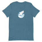 Fly Great Egret T-Shirt Heather Deep Teal