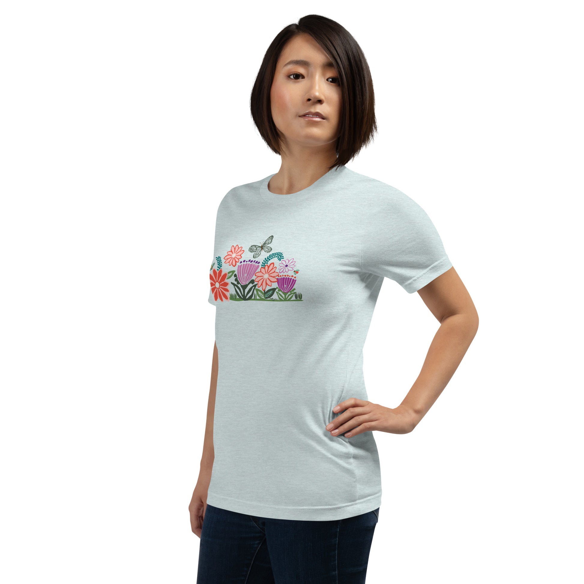 Bloom Crewneck T-Shirt Flower Garden
