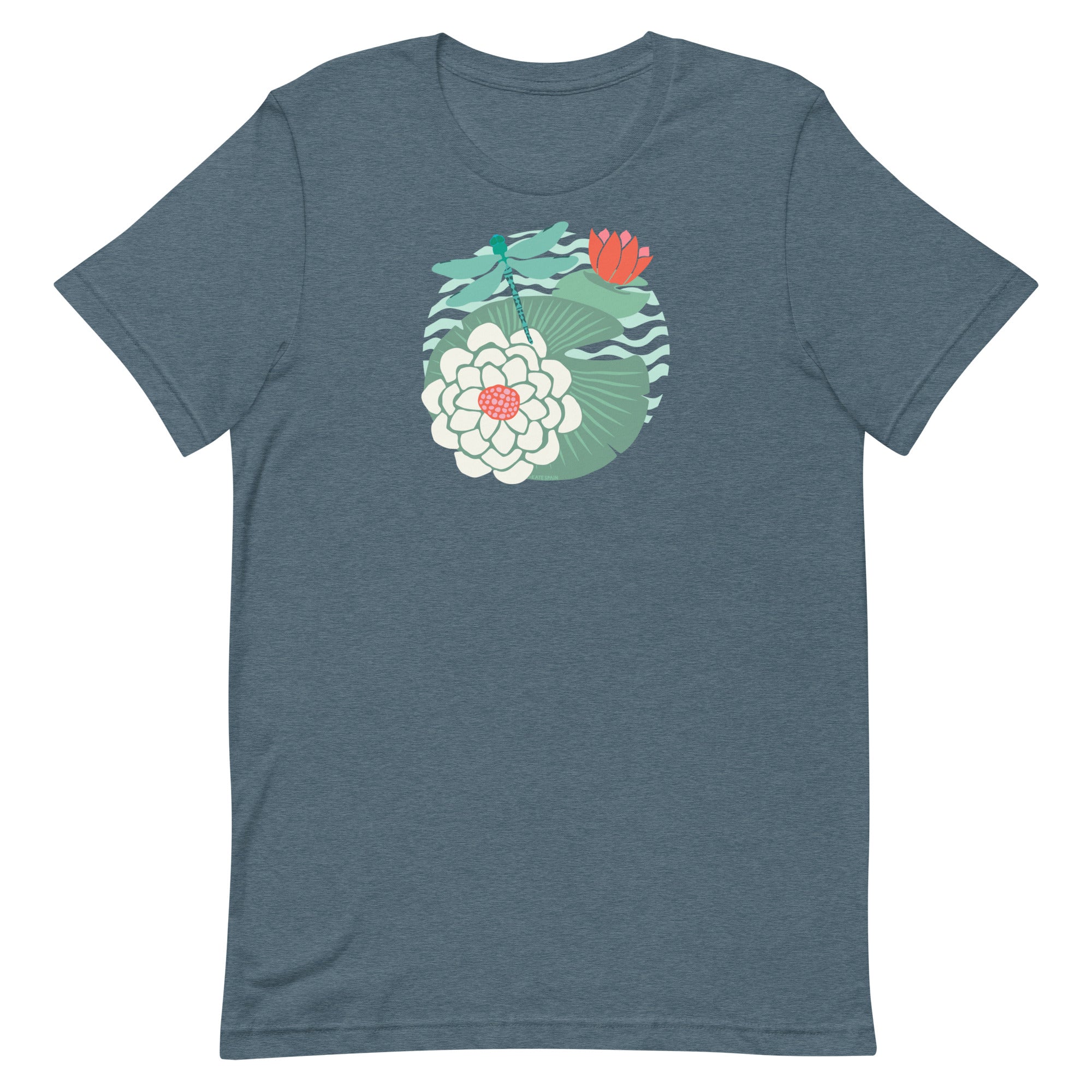 lily flower shirt Dragonfly Waterlily T-Shirt — Lily Pad Botanical Graphic Tee