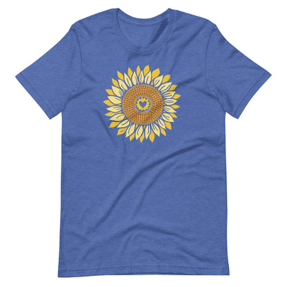 Sunflowers In My Heart T-Shirt Heather True Royal