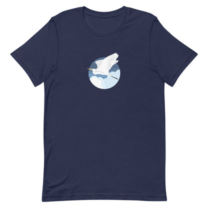 Fly Great Egret T-Shirt Navy