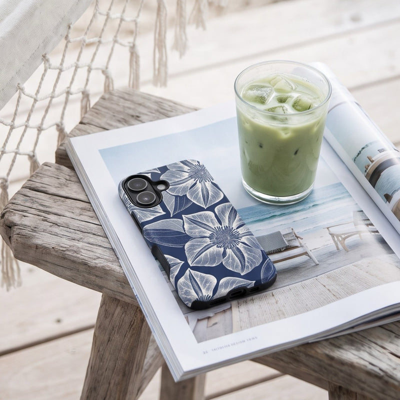 Vintage Bloom Navy iPhone Case lifestyle